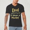 Magical Dad Manager Of Mischief Birthday Family Matching Men's V-Neck T-Shirt