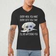 Maltese Dog Watching Owner Quote Puppy Mom Dad Men Women Girls Kids Men's V-Neck T-Shirt