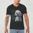 Maltipoo Starry Night Van Gogh Maltipoo Mom Dad Owner Men's V-Neck T-Shirt