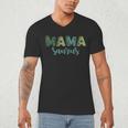 Mama Saurus Dinosaur Birthday Mom Dad Birthday Boy T-Rex Men's V-Neck T-Shirt