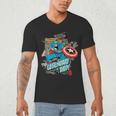Marvel Captain America Legendary Dad Father's Day Men's V-Neck T-Shirt