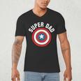 Marvel Father's Day Super Dad Captain America Shield Men's V-Neck T-Shirt