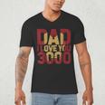 Marvel Iron Man Dad I Love You 3000 Text Fill Father's Day Small Men's V-Neck T-Shirt Marvel Iron Man Dad I Love You 3000 Text Fill Father's Day Small Men's V-Neck T-Shirt
