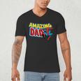 Marvel Spider-Man Amazing Dad Comic Book Father's Day Men's V-Neck T-Shirt Marvel Spider-Man Amazing Dad Comic Book Father's Day Men's V-Neck T-Shirt