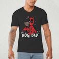 Marvel Super Heroes Pets Deadpool Loves Dogpool Dog Dad Men's V-Neck T-Shirt