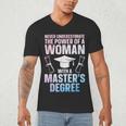 Masters Degree Graduation Art For Women Girls Masters Degree Men's V-Neck T-Shirt
