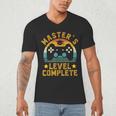Master's Level Complete Vintage Video Gamer Graduation Men's V-Neck T-Shirt