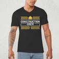 Matching Boys And Dad Mom Construction Digger Birthday Party Men's V-Neck T-Shirt