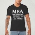 MBA For Men Women Master Degree Graduation Day Men's V-Neck T-Shirt