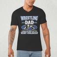 For Men Freestyle Wrestling Dad Men's V-Neck T-Shirt