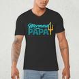 Mermaid Dad Mermaid Papa Grandpa Security Party Small Men's V-Neck T-Shirt