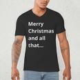 Merry Christmas Sarcastic Phrase For Introvert People Men's V-Neck T-Shirt