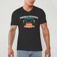 Middle School Graduation Gaming Vintage Level Complete Men's V-Neck T-Shirt