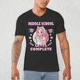 Middle School Level Complete Gaming Graduation Anime Girl Men's V-Neck T-Shirt