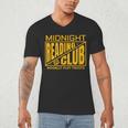 Midnight Reading Club Night Owl Book Readers Men's V-Neck T-Shirt Midnight Reading Club Night Owl Book Readers Men's V-Neck T-Shirt