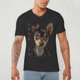 Miniature Pinscher Shirt Dog Mom Dad Tshirt Love Puppy Pet Men's V-Neck T-Shirt