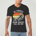 Motorcycle Dad Dirt Bike Shirt Motocross Riding Buddies Men's V-Neck T-Shirt