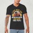 Mountain Biking Beer Drinking Introvert Sayings For Cyclist Men's V-Neck T-Shirt Mountain Biking Beer Drinking Introvert Sayings For Cyclist Men's V-Neck T-Shirt