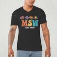 MSW Est 2025 Graduation School Social Worker Shirt Master Men's V-Neck T-Shirt