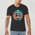 Music Enthusiast Under Starry Skies World Introvert Boy Men's V-Neck T-Shirt Music Enthusiast Under Starry Skies World Introvert Boy Men's V-Neck T-Shirt
