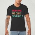 New Dad No Clue Send Help Vintage Men's V-Neck T-Shirt