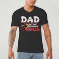 Ninja Birthday Party Dad Of The Birthday Ninja Small Men's V-Neck T-Shirt