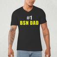 Nurse BSN Student Graduate Dad Nursing Graduation Men's V-Neck T-Shirt