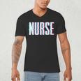 Nurse Glitch Aesthetic Graduation Nurse Glitch Graphic Art Men's V-Neck T-Shirt