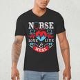Nurse Live Love Heal Graduation Appreciation Valentines Day Men's V-Neck T-Shirt