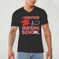 Nurse Survived Nursing School Graduation Men's V-Neck T-Shirt