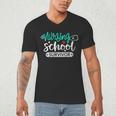 Nursing School Survivor RN Grad Nurse Graduation Student Men's V-Neck T-Shirt