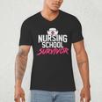 Nursing School Survivor Shirt Graduation Party Tee Men's V-Neck T-Shirt