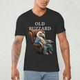 Old Buzzard Bird Old Man Grandpa Recliner Dads Joke Men's V-Neck T-Shirt