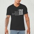 Old Man Saying Gag Dad Husband Birthday Fathers Day Men's V-Neck T-Shirt