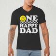 One Happy Dude Dad 1st Birthday Family Matching Men's V-Neck T-Shirt