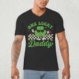 One Lucky Daddy St Patricks Day Dad Father Men's V-Neck T-Shirt