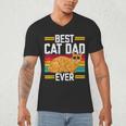 Orange Cat Best Cat Dad Ever Orange Tabby Cat Men's V-Neck T-Shirt