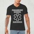 Paramedic School Survivor EMT-P Graduation Idea Men's V-Neck T-Shirt