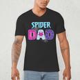 Parents Mom Spider Dad Matching Family Birthday Men's V-Neck T-Shirt