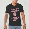Party Hard Comfortable Stay At Home Introvert Men's V-Neck T-Shirt