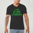 I Paused My Game To Graduate School Graduation Gamer Men's V-Neck T-Shirt