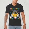 Peace Out 5th Grade Graduation Last Day Of School Men's V-Neck T-Shirt