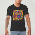 Peace Sign Groovy Vibes Costume Nostalgia Tie Dye Fashion Men's V-Neck T-Shirt