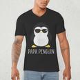 Penguin Papa Father's & Cute Dad Men's V-Neck T-Shirt
