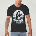 Penguin Reading A Book Vintage Graphic Bookworm Lover Men's V-Neck T-Shirt Penguin Reading A Book Vintage Graphic Bookworm Lover Men's V-Neck T-Shirt