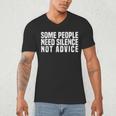 Some People Need Silence Not Advice Introvert Humor Men's V-Neck T-Shirt