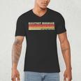 Personal Christmas Retro Vintage Graduation Assistant Manager Job Title Profession Birthday Worker Men's V-Neck T-Shirt