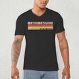 Personal Christmas Retro Vintage Graduation Mathematician Job Title Profession Birthday Worker Men's V-Neck T-Shirt