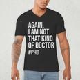 PHD Doctorate Phinished Doctoral Degree PHD Graduation Men's V-Neck T-Shirt