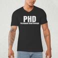 PHD Permanent Head Damage Doctoral Degree PHD Graduation Men's V-Neck T-Shirt